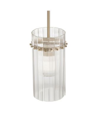 Emerson Matte Brass Fluted Glass Mini Pendant Light
