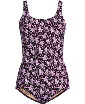 Women's D-Cup Tugless Low Leg One Piece Swimsuit