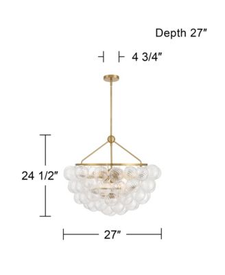 Possini Euro Albaro 27"W Fluted Glass 9-Light Pendant Light