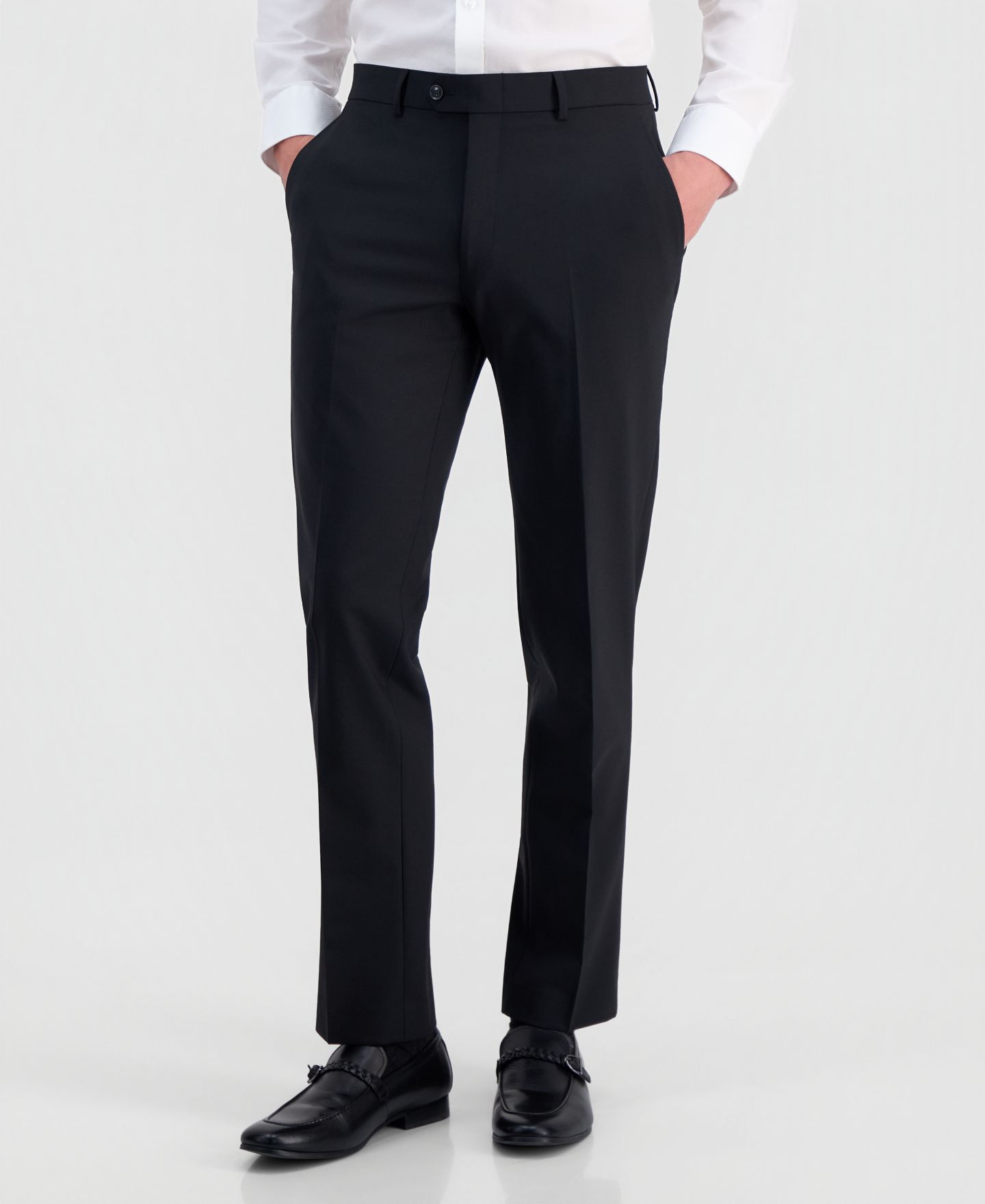 Мужские брюки Bar III Slim-Fit Wool Suit, цвет: Чёрный — фото 3