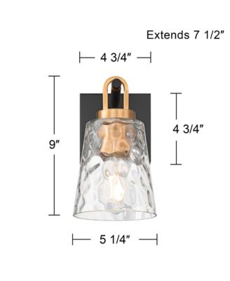 Possini Euro Shadia 9" High Brass Water Glass Wall Sconce