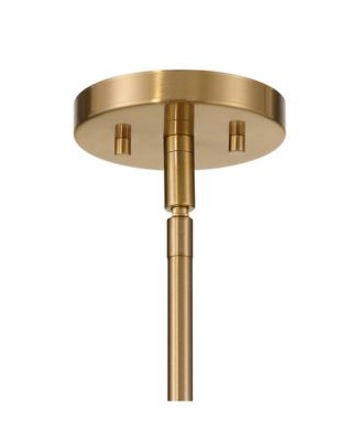 Aire 24" Mid Century Modern Pendant Chandelier Ceiling Light Fixture Dining Room Over Table Gold Finish Rope Fabric