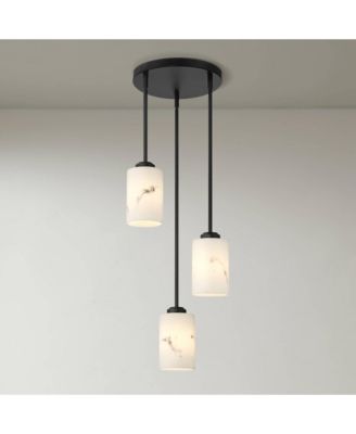 Possini Euro Stoker 12 1/2"W Faux Alabaster 3-Light Pendant