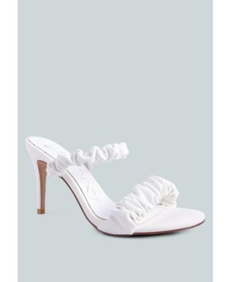 Qualie Ruched Strap Stiletto Heel Sandals