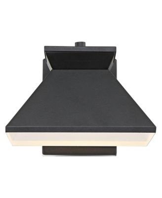 Whatley Rustic Industrial Outdoor Wall Light Fixtures Set of 2 Metal LED 6 1/4" for Post Exterior Barn Deck House