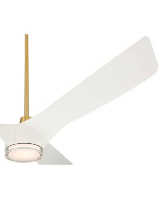 60" Artistry Soft Brass LED Damp Ceiling Fan