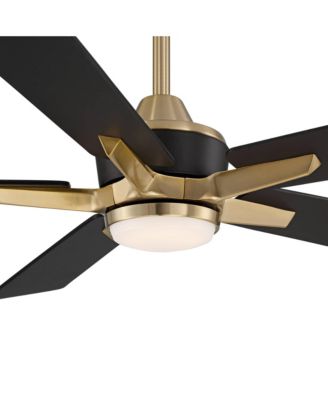 52" Vegas Nights Brass LED Ceiling Fan with 18" Downrod