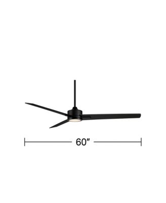 60" Monte Largo Matte LED Ceiling Fan w/ 12" Rod