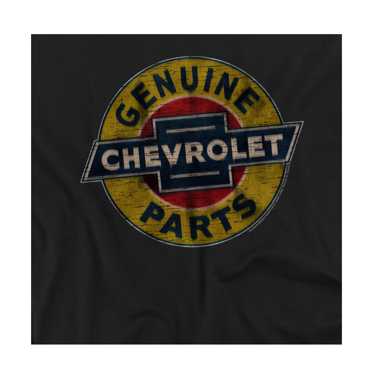 Logovision Men's Chevrolet Genuine Chevy Parts Distressed Sign T-Shirt