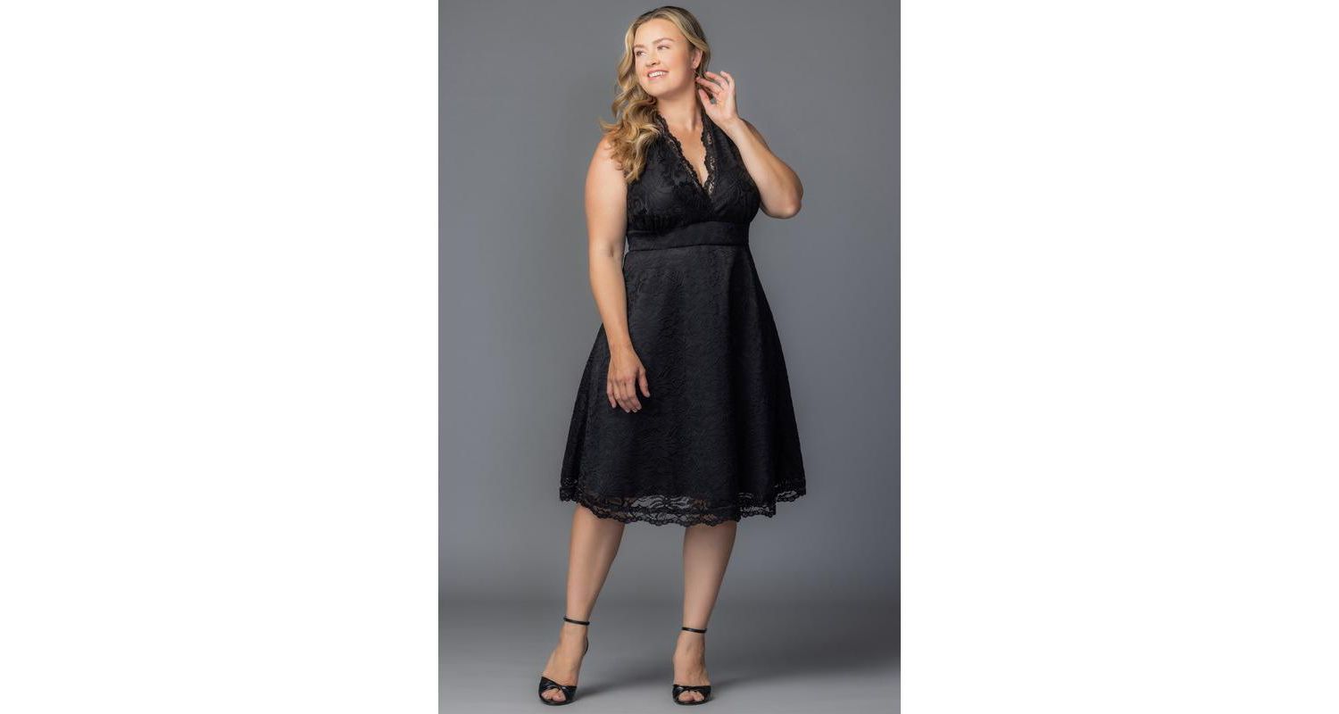 Plus Size Pin Up Boudoir Sleeveless Lace Cocktail Dress