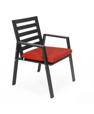 Chelsea Outdoor Dining Armchair - Modern Patio Chair with Aluminum Frame, Weather Resistant UV-Protected Cushions Olefin Fabric.
