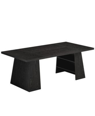 63-Inch Executive Desk, Modern Desk with Double Pedestal and Storage Shelves, Simple Large Computer Writing Table