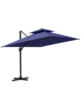 Outdoor Patio  Aluminum Double Top Cantilever Umbrella