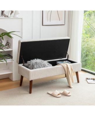 Storage Ottoman Bench for Bedroom End of Bed Bench Foot of Bed Bench Entryway Bench