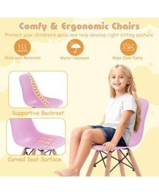 Five Piece Kids Colorful Table Set with Four Chairs