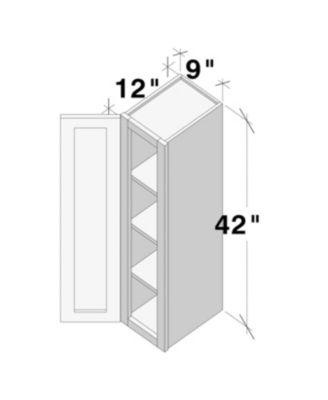 W9" Dove Wall Cabinet with Full Overlay HDF Door for Custom Kitchen or Bathroom
