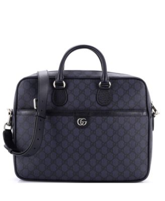 Medium Ophidia Zip Around Pocket Briefcase GG Coated Canvas