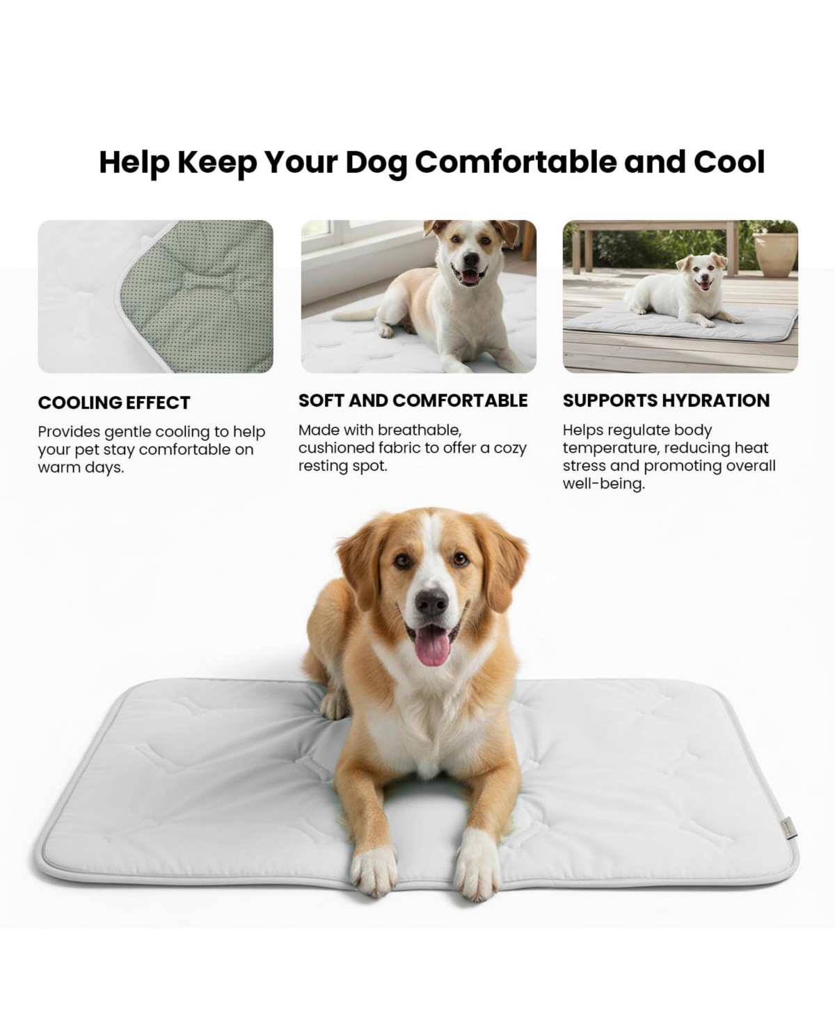 Aronkl Pet Cooling Mat for Dogs Cats Soft Breathable Washable Non-slip Crate Pad Summer Chill Bed