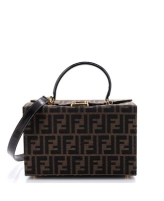 Medium Vintage Convertible Lock Box Bag Zucca Canvas