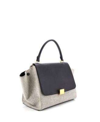 Medium Trapeze Bag Leather and Felt