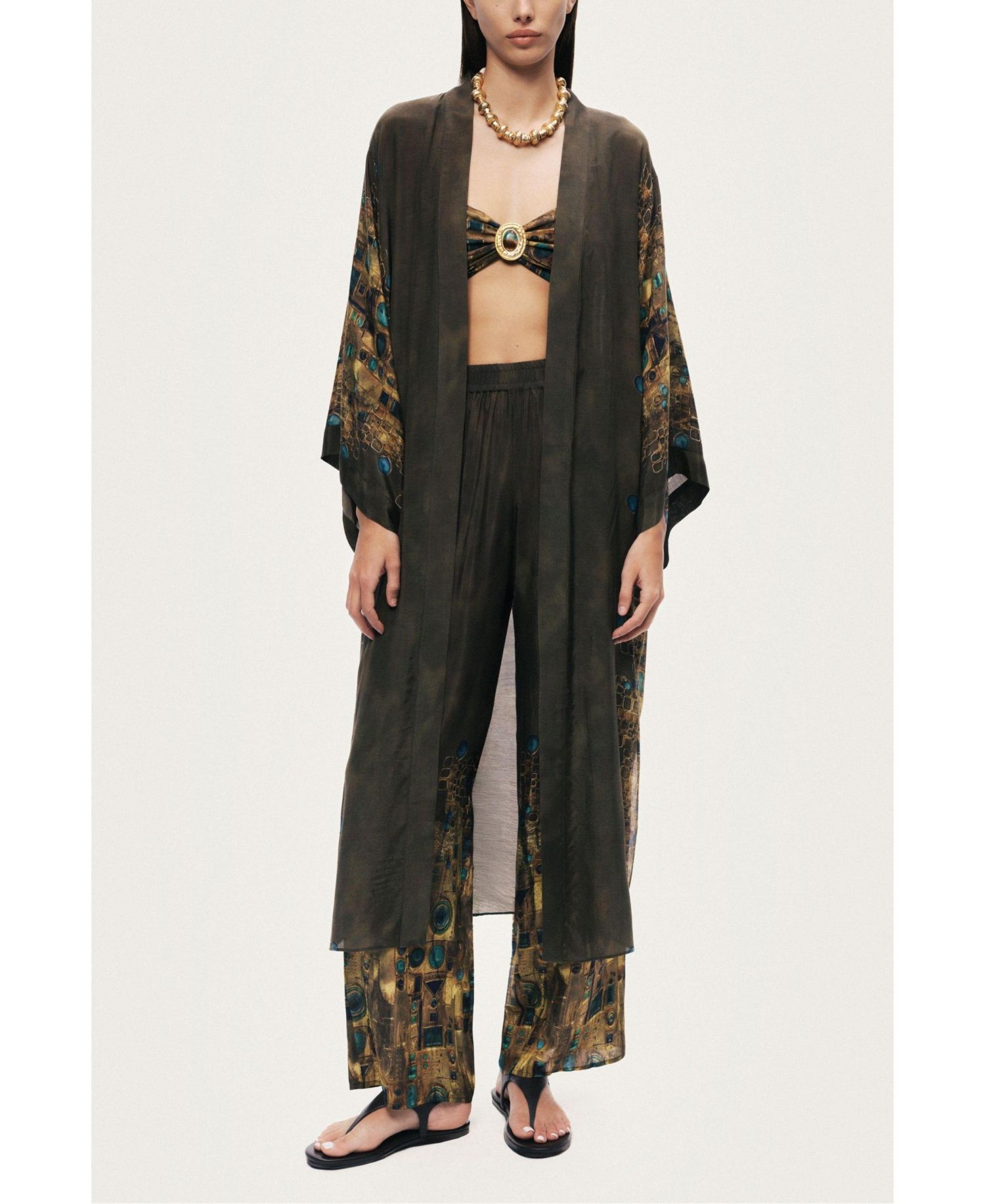 Women's Printed Ring Detail Crop Top
