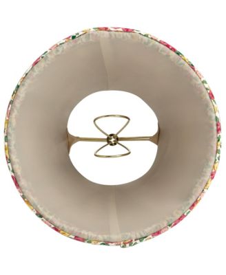 Nelle 3 1/2" Top x 6" Bottom x 5" High x 5" Slant Print Lamp Shade Replacement Set of 6 Red Yellow Floral Clip On Candelabra