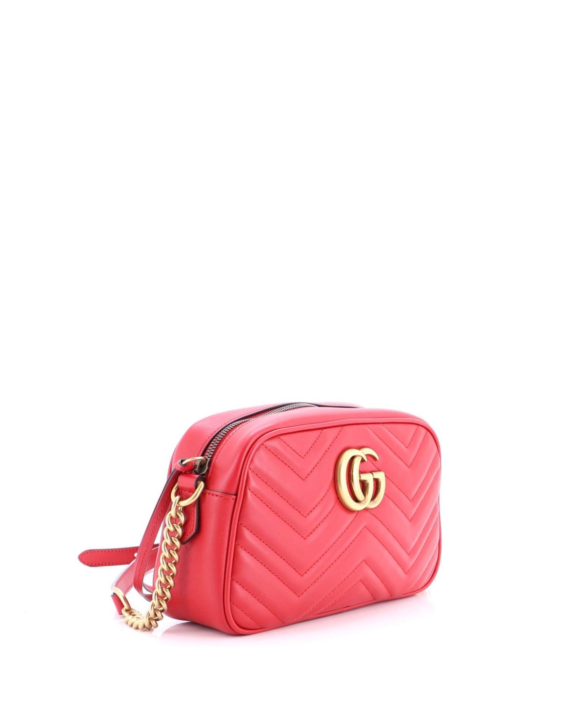 Pre-Owned Gucci Small Gg Marmont Shoulder Bag Matelasse Leather