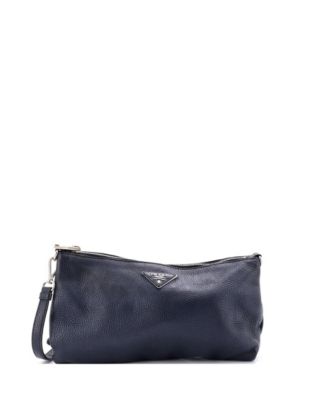 Mini Flat Zip Crossbody Bag Vitello Daino