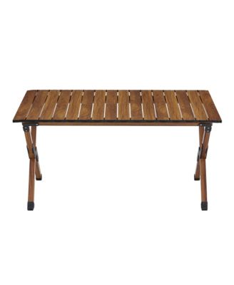 1-piece Folding Outdoor Table,Lightweight Aluminum Roll-up Rectangular Table