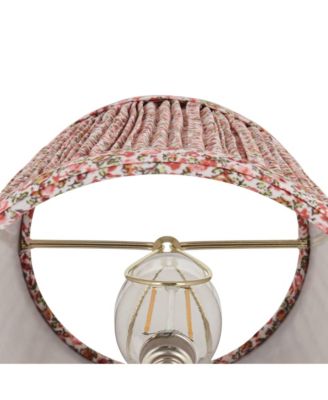4" Top x 6" Bottom x 5 1/2" High x 5 1/2" Slant Print Lamp Shade Replacement Set of 6 Shirred Pleated Clip On