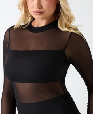 black t shirt dress bodycon Long Sleeve Spandex Bodycon Mini Dresses