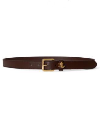 Women's Logo-Keeper Leather Skinny Belt