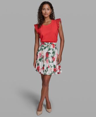 Women's Printed Pleat Skirt