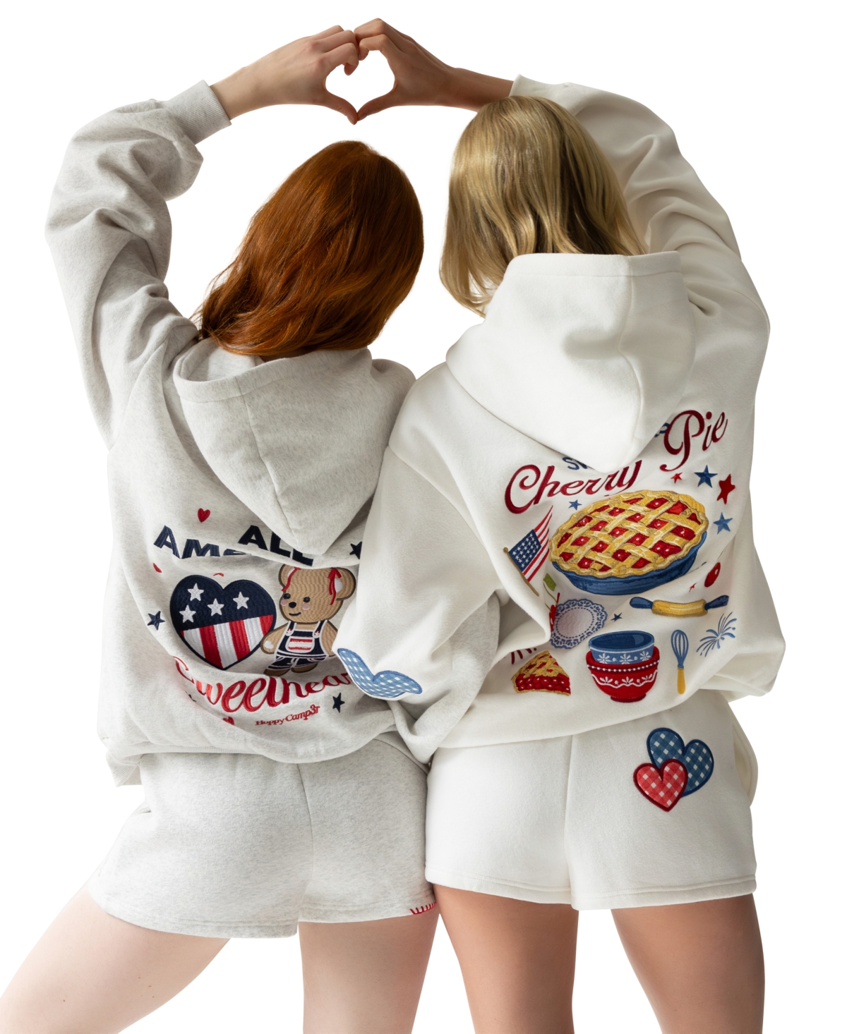 The Happy Camp3r Women's All American Long-Sleeve Hooded Sweatshirt