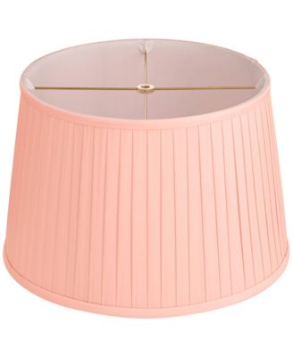 14" Top x 17" Bottom x 11" High x 11" Slant Lamp Shade Replacement Large Empire Pleated Spider Harp Finial