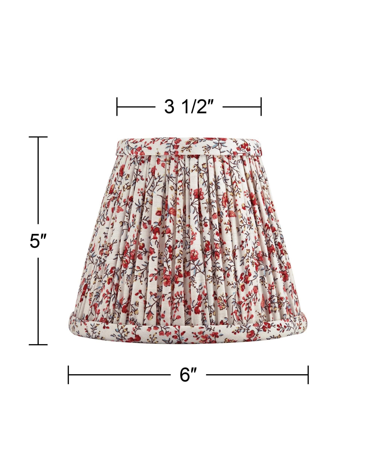 Springcrest Nelle 3 1 2 Top x 6 Bottom x 5 High x 5 Slant Print Lamp Shade Replacement Set of 8 Floral Clip On Candelabra