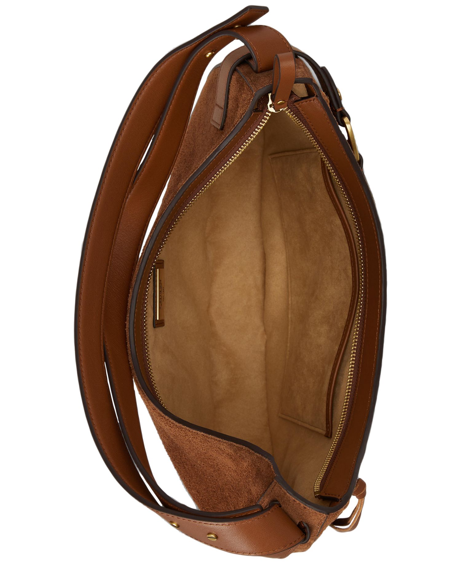 Tasha Whipstitched Suede Large Shoulder Bag