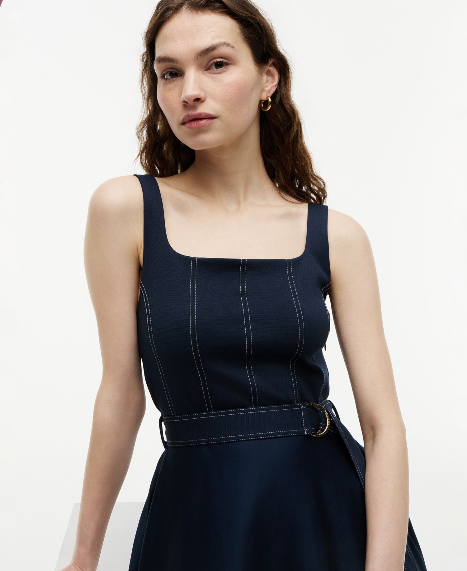 Women's Contrast Stitch Tank Dress