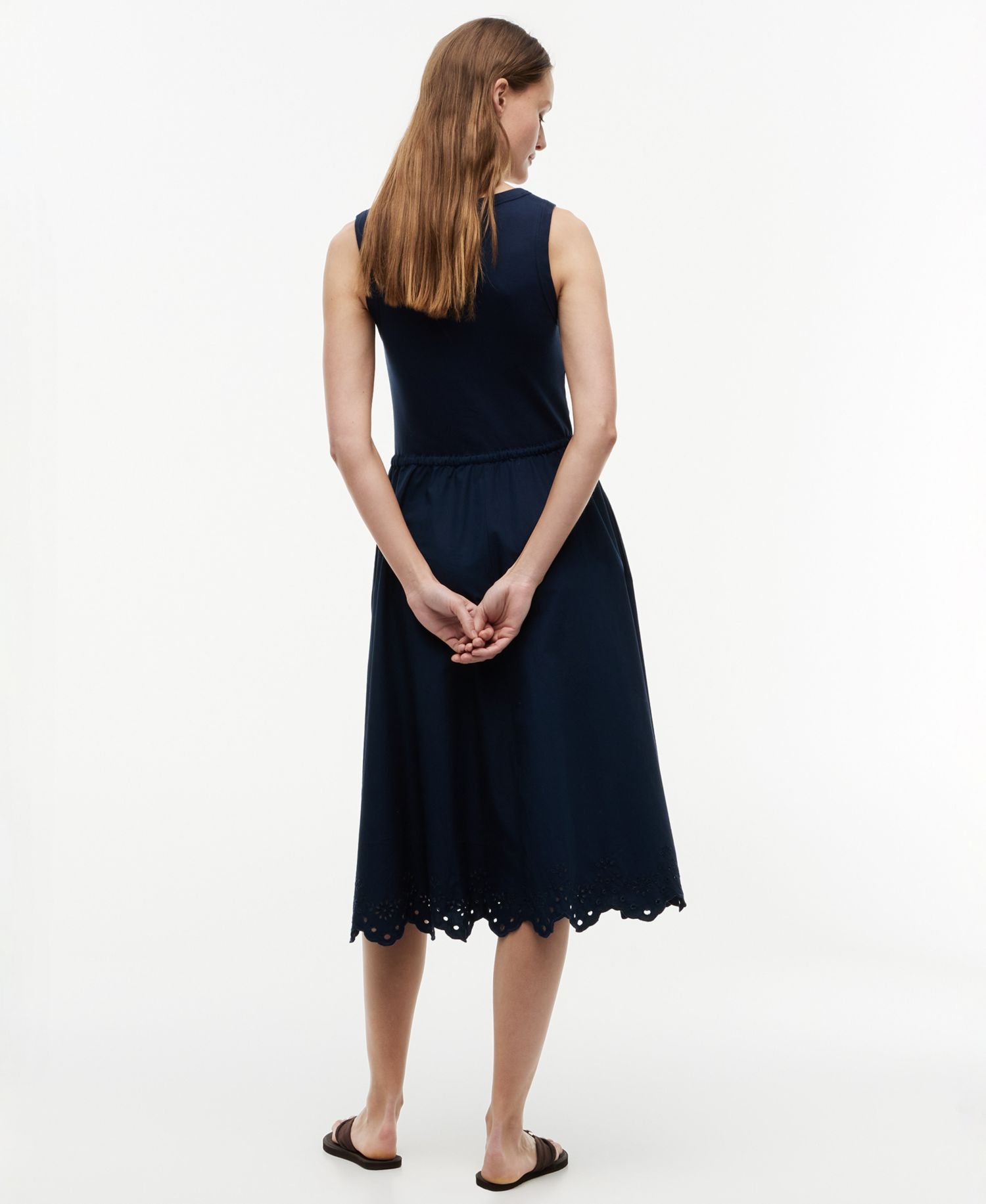 Women's Broderie Sleeveless Cotton Dress