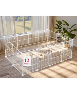 Portable Animal Playpen Transparent Plastic DIY Indoor Outdoor for Guinea Pigs Bunny Ferrets