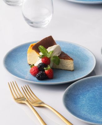 Colorwave Kiln Azure Coupe Salad Plates, Set of 4