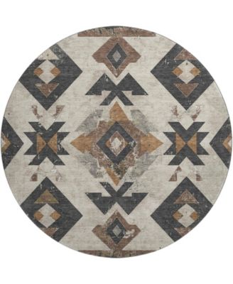 Mayfield Machine Washable AMF1882 8' x 8' Round Area Rug
