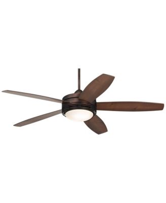 60" Province Bronze LED Fan 12-In Rod for 10-Ft Ceiling with Remote