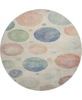 Mayfield Machine Washable AMF1897 8' x 8' Round Area Rug