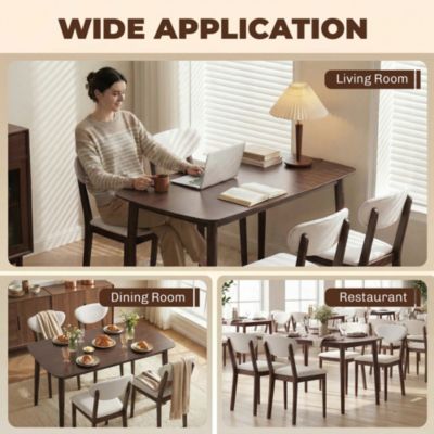 Dining Table Set for 4, Mid-Century Modern Kitchen Table and Chairs