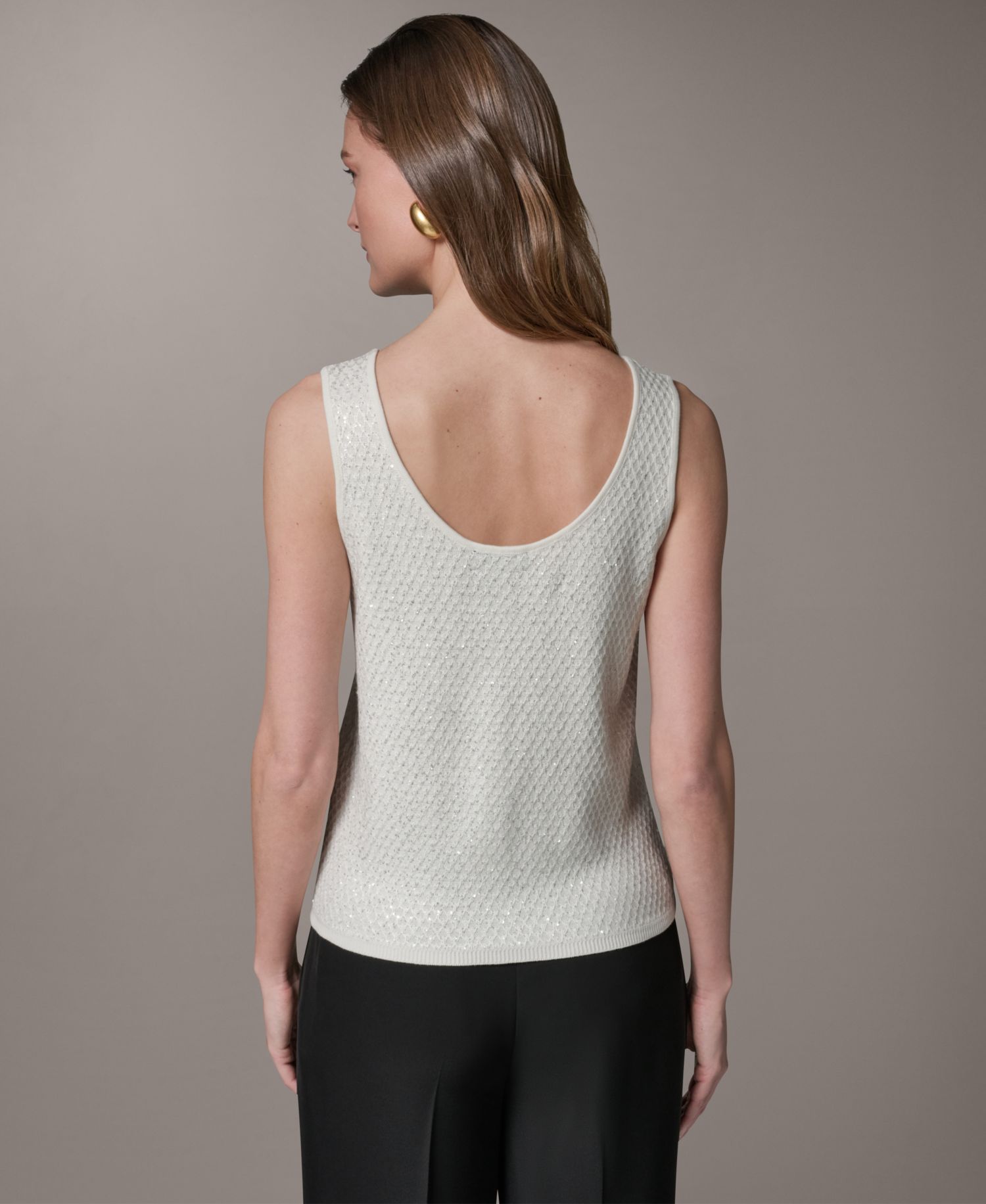 Women's Scoop Neck Sequin Cami Top