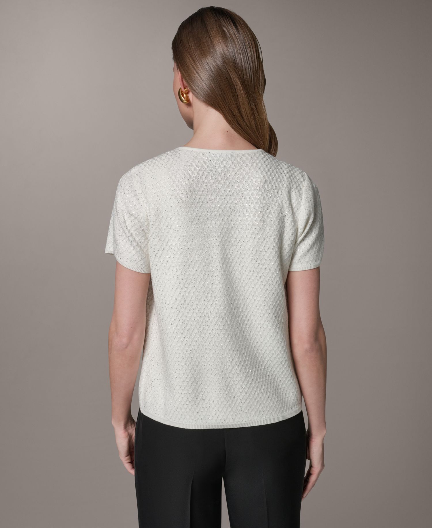 Women's Short-Sleeve Sequin Cardigan