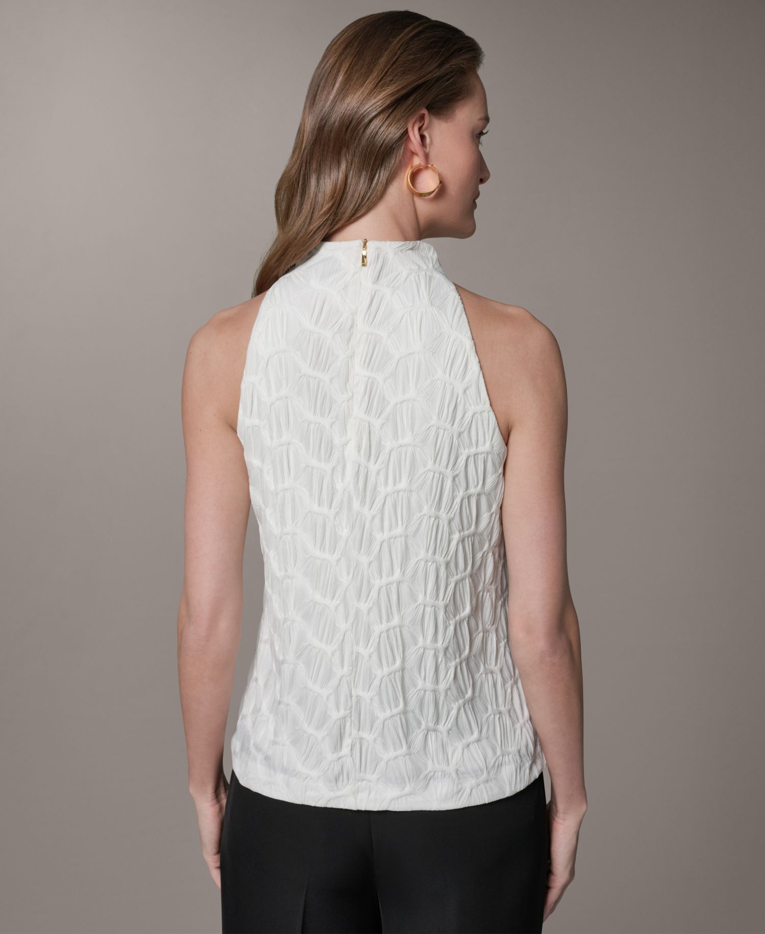 Women's Textured Mock Neck Top