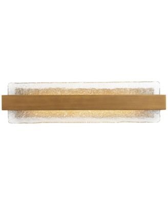 Possini Euro Cascadia 23 1/2" Wide Brass and Glass LED Bath Light