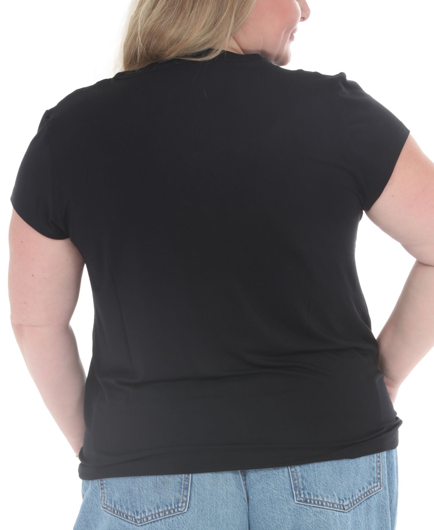 Plus Size V-Neck Front Tie Top